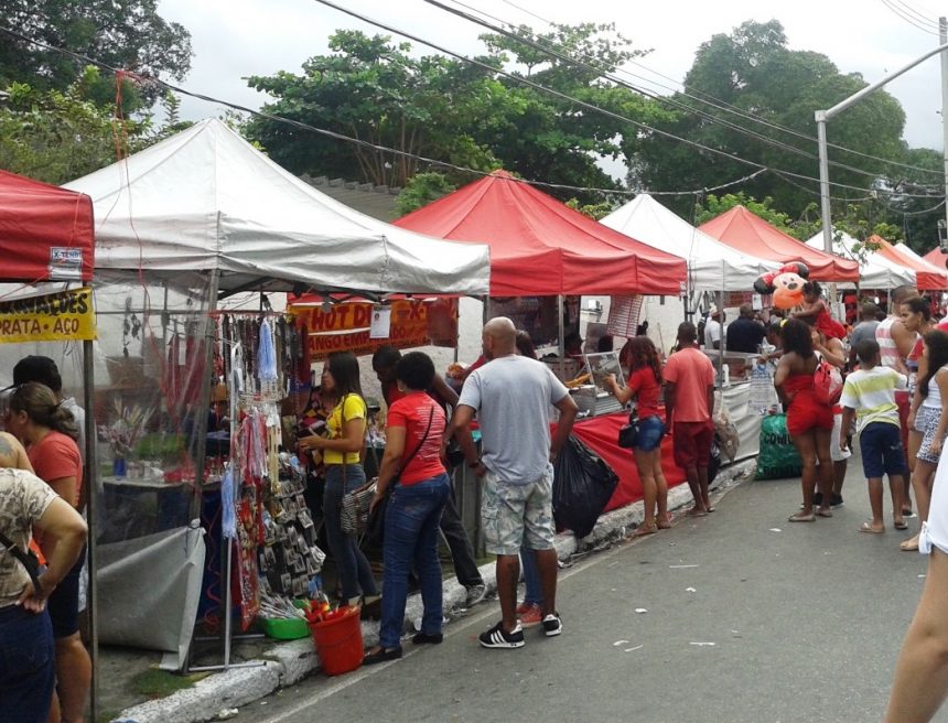 Barracas montadas nos festejos de São Jorge