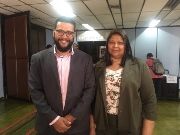 Palestrantes da Casa da Moeda do Brasil: Marcia Costa Martins e Leonardo Abdias Nunes de Oliveira