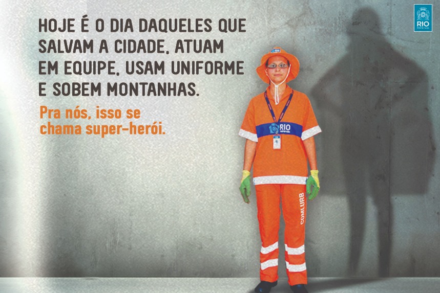 Homenagem ao Dia do Gari. Arte: Prefeitura do Rio
