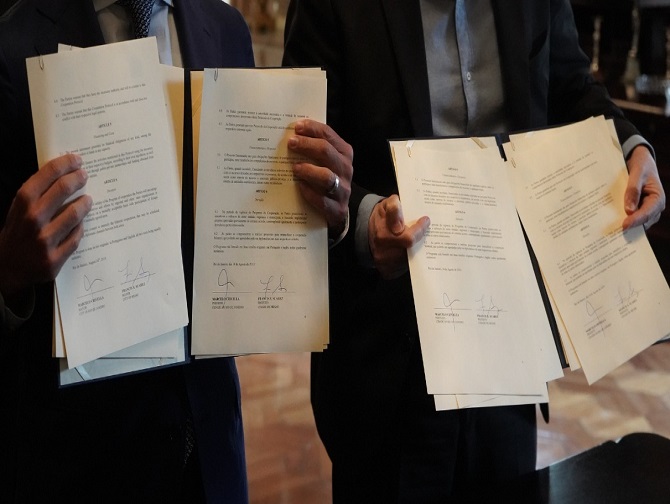 Protocolos de cooperação entre Rio de Janeiro e Miami assinados pelos prefeitos Marcelo Crivella e Francis Suarez