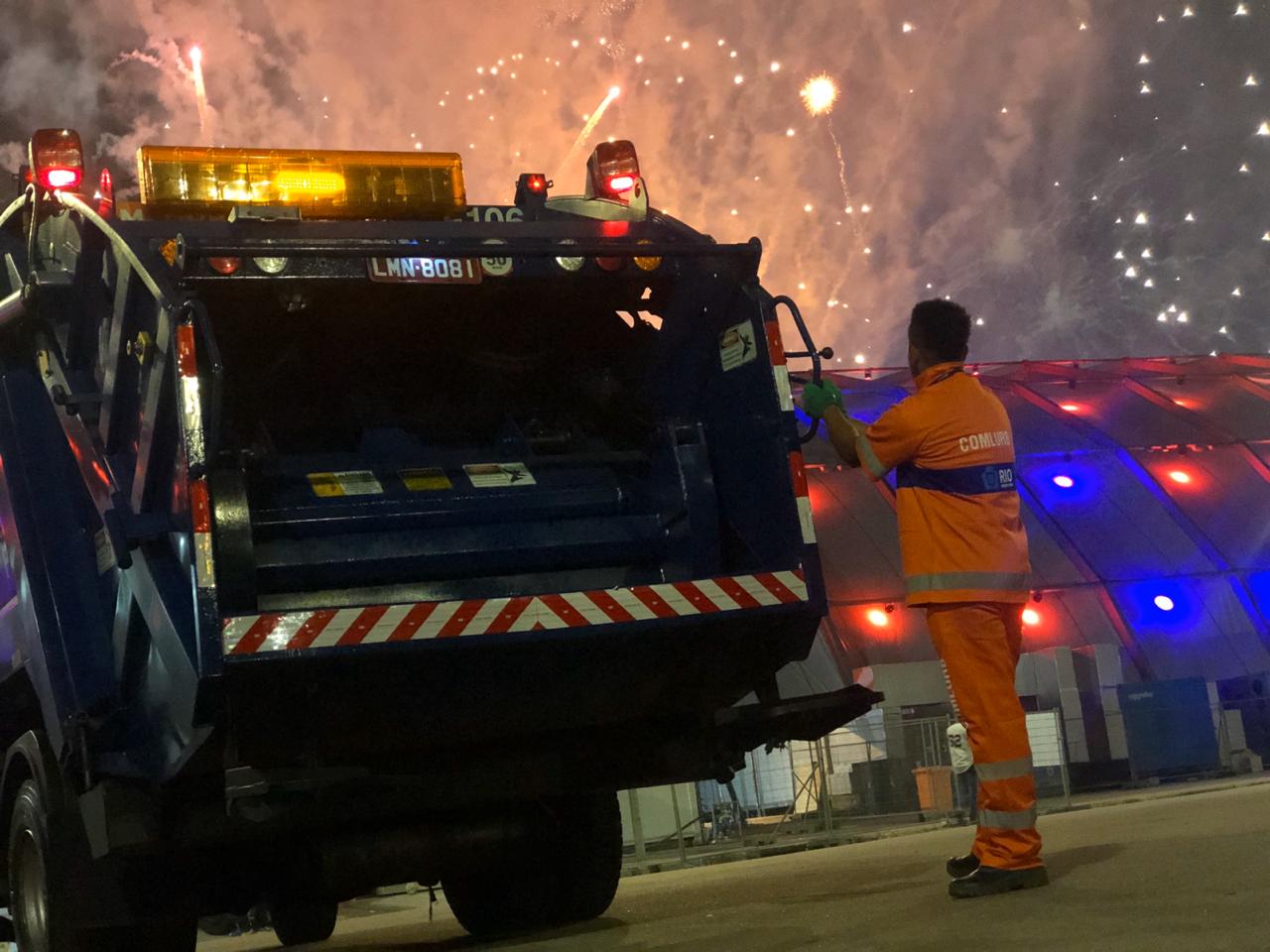 Comlurb em ação no primeiro fim de semana do Rock In Rio. Foto: Cintia Ladeira / Prefeitura do Rio