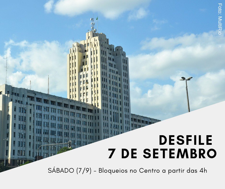 Mudanças no trânsito para o 7 de setembro