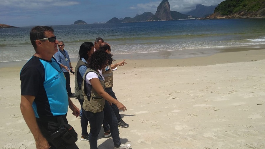 Guardas municipais do Rio participam de curso sobre limpeza de praias em Niterói. Foto: divulgação / GM