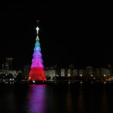Árvore de Natal da Lagoa Rodrigo de Freitas. Foto de arquivo: Michel Filho / Prefeitura do Rio