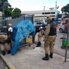 Guardas municipais em operação no entorno da Rodoviária Novo Rio. Foto: Divulgação / Guarda Municipal