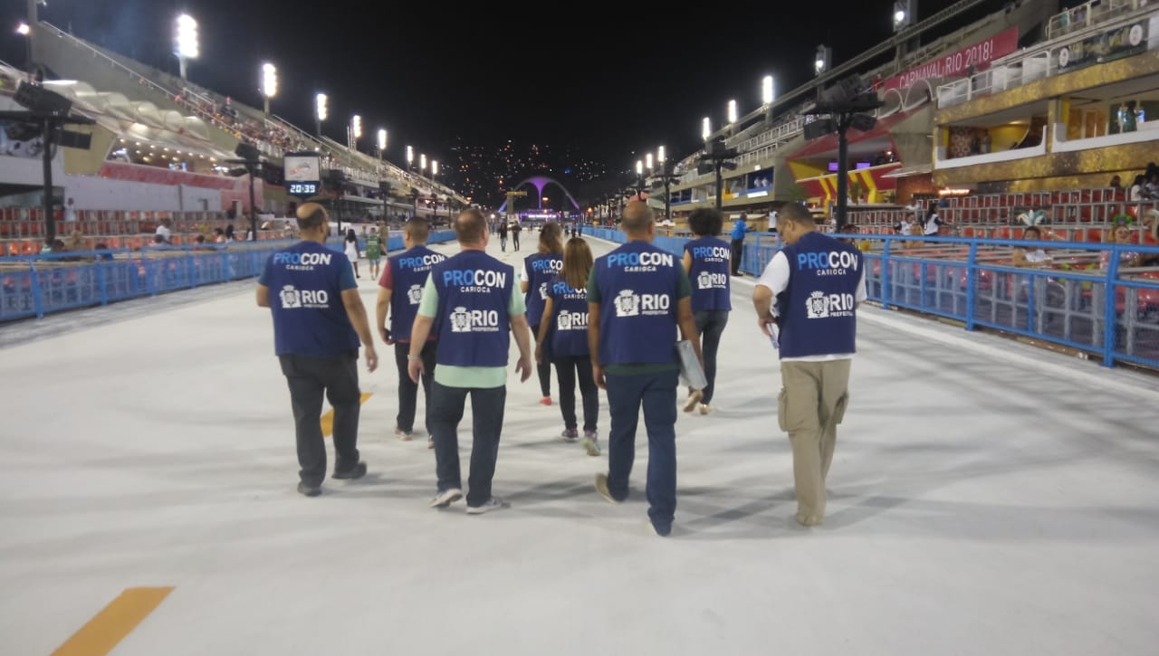 Equipe do Procon fará fiscalização educativa no Sambódromo. Foto: Divulgação / Prefeitura Rio