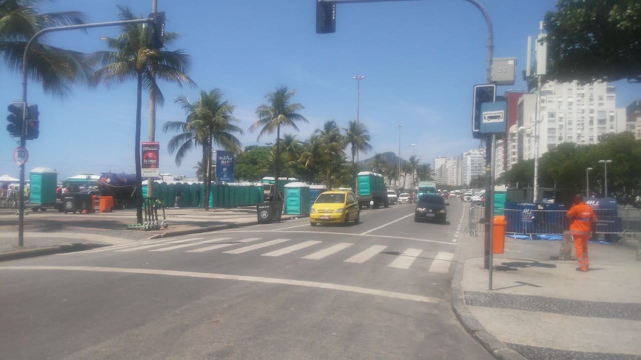 Avenida Atlântica neste feriado de 1 de janeiro de 2020. Foto: divulgação -CET/Rio