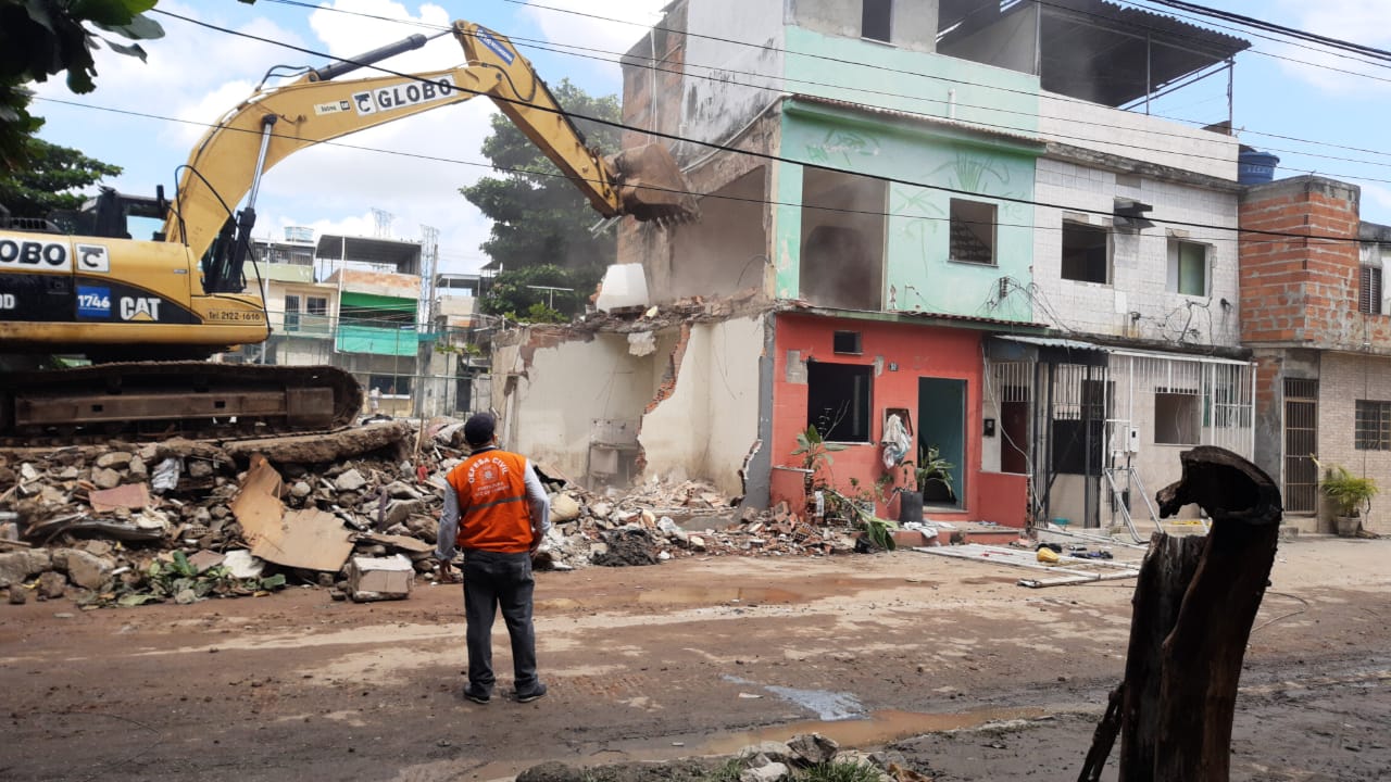 Até o momento, sete edificações foram condenadas por risco de desabamento. Foto: Divulgação