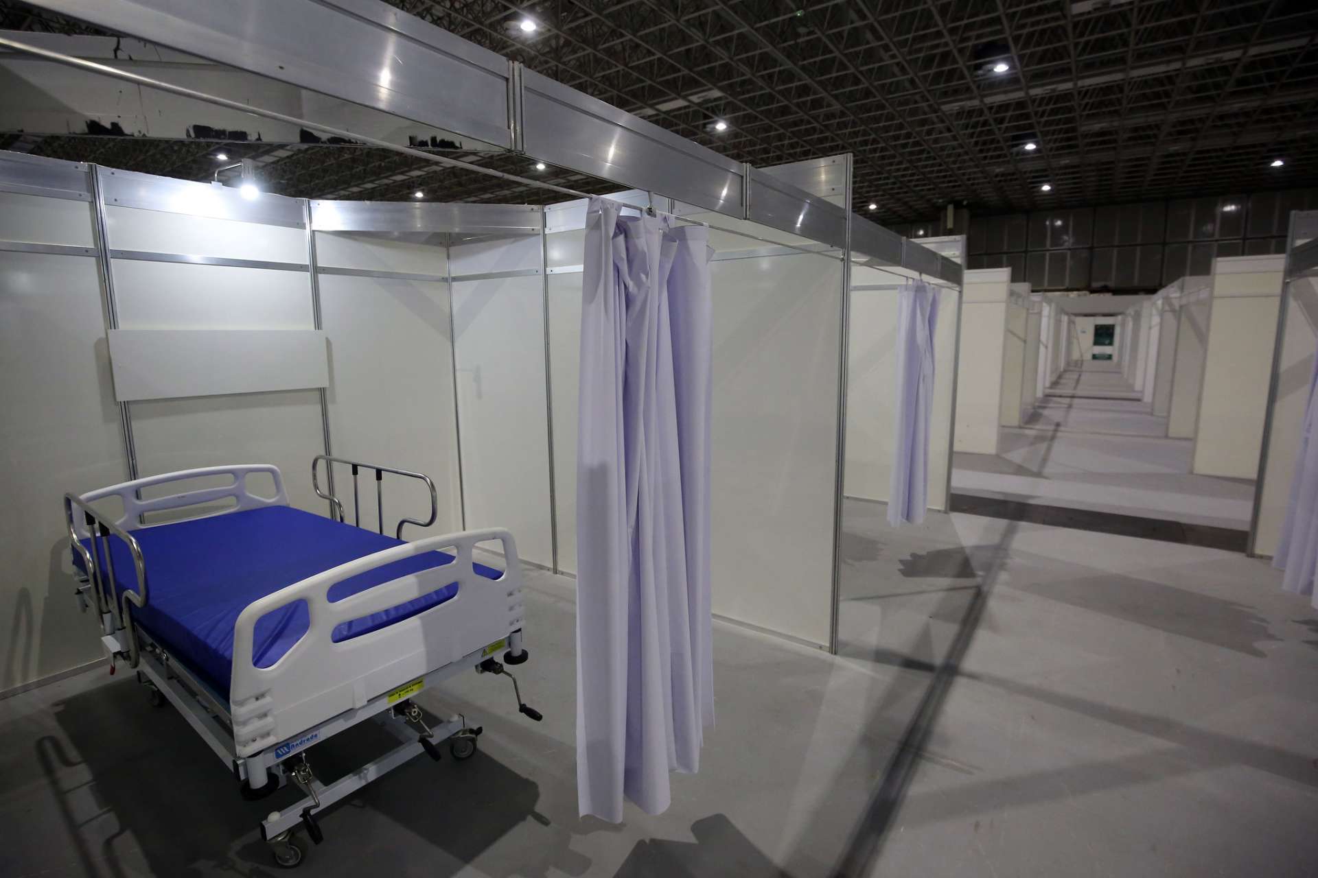 Obras no Hospital de Campanha já está com 70% das obras concluídas. Foto: Marcos de Paula / Prefeitura do Rio