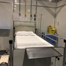 Um dos leitos do Hospital de Campanha no Riocentro. Foto: Divulgação / Prefeitura do Rio