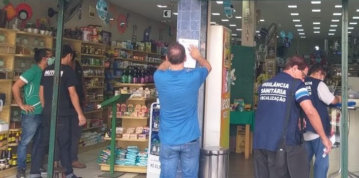 Fiscais da Seop flagram loja não autorizada a funcionar em Campo Grande. Foto: divulgação