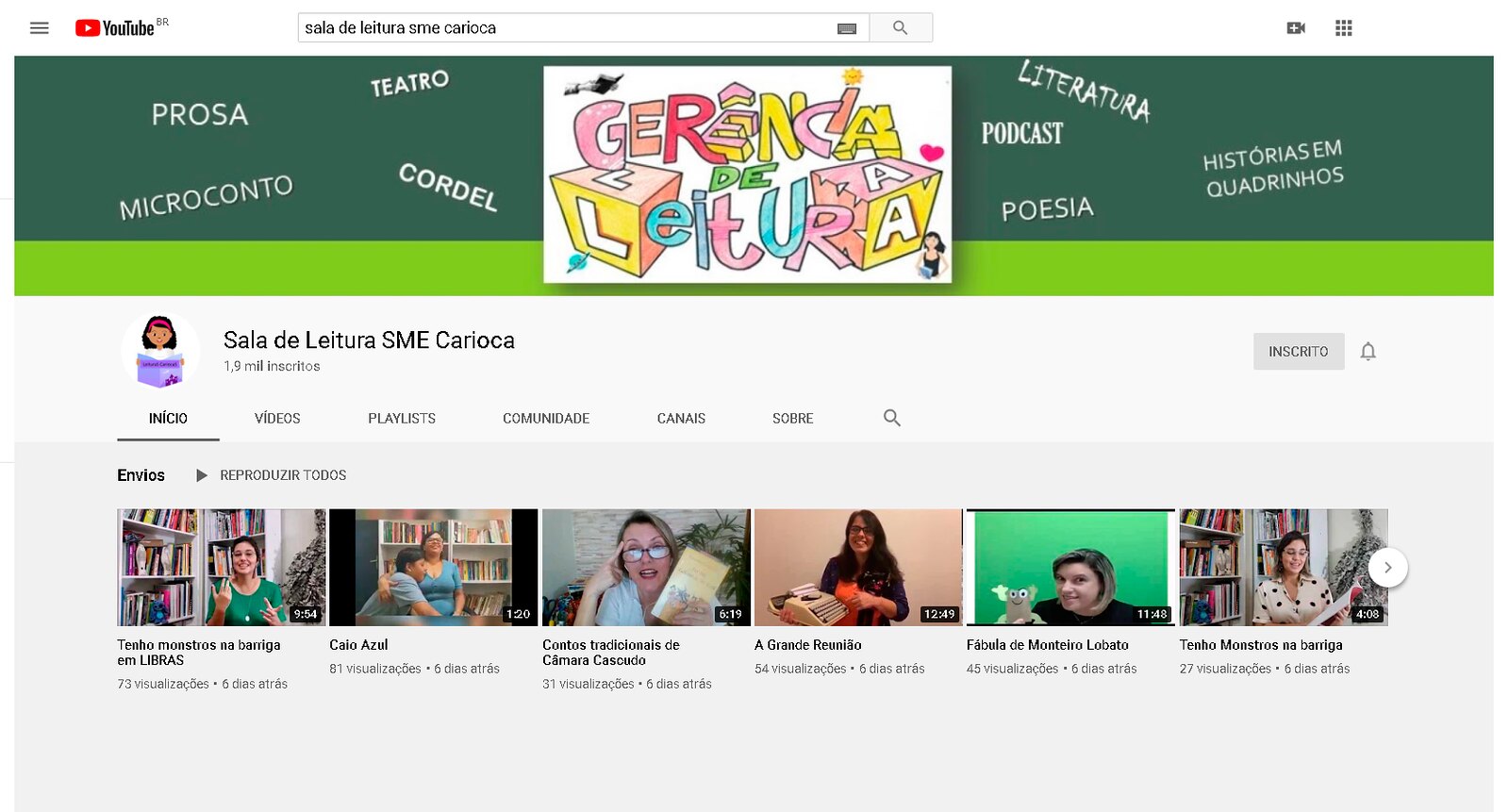 Sala de Leitura Virtual terá live com escritores e novos conteúdos para estudantes. Foto: Divulgação / Prefeitura do Rio
