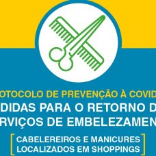 Por enquanto, estão autorizados apenas os serviços de cabelos e unhas nos salões dos shoppings. Crédito: Reprodução / Prefeitura do Rio