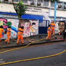 Comlurb já realizou trabalho de lavagem com água de reuso e detergente neutro e hipoclorito em todas as 633 comunidades da cidade