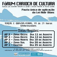 A proposta é dialogar junto a sociedade civil sobre a aplicação da Lei Aldir Blanc e o Cadastro Municipal de Cultura