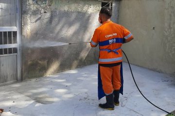 Comlurb já realizou trabalho de lavagem com água de reuso e detergente neutro e hipoclorito em todas as 633 comunidades da cidade