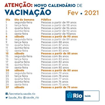 Prefeitura do Rio antecipa em uma semana calendário de ...