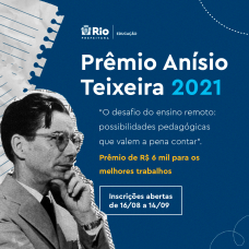 SME lança prêmio Anísio Teixeira sobre ensino remoto