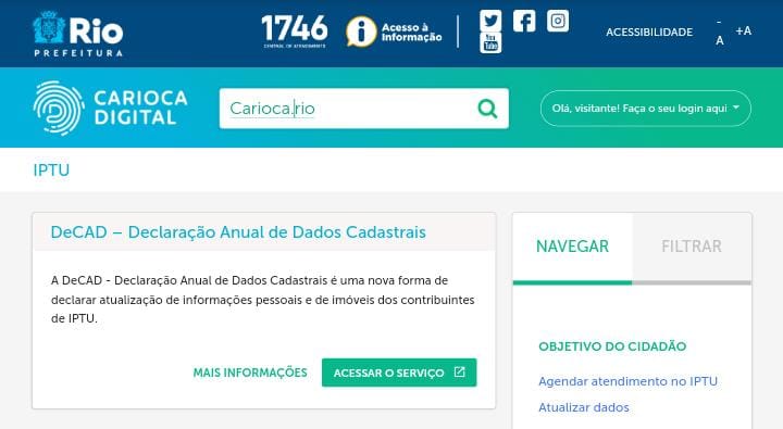 Prefeitura do Rio faz alerta sobre site falso para emissão de boletos de  IPTU - Prefeitura da Cidade do Rio de Janeiro 