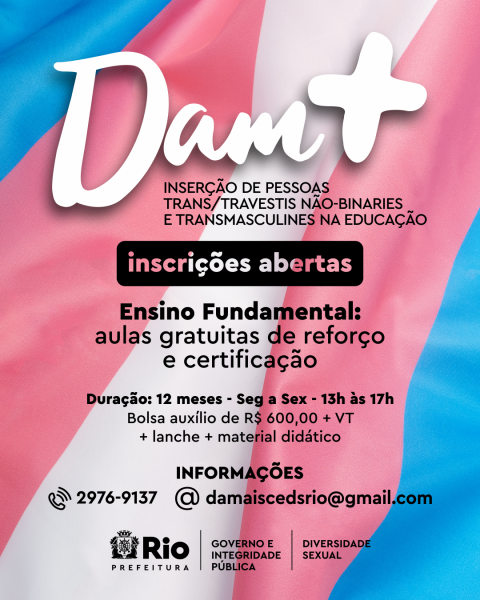 Prefeitura abre inscrições para primeira turma de reforço escolar para pessoas trans e travestis - Prefeitura da Cidade do Rio de Janeiro - prefeitura.rio
