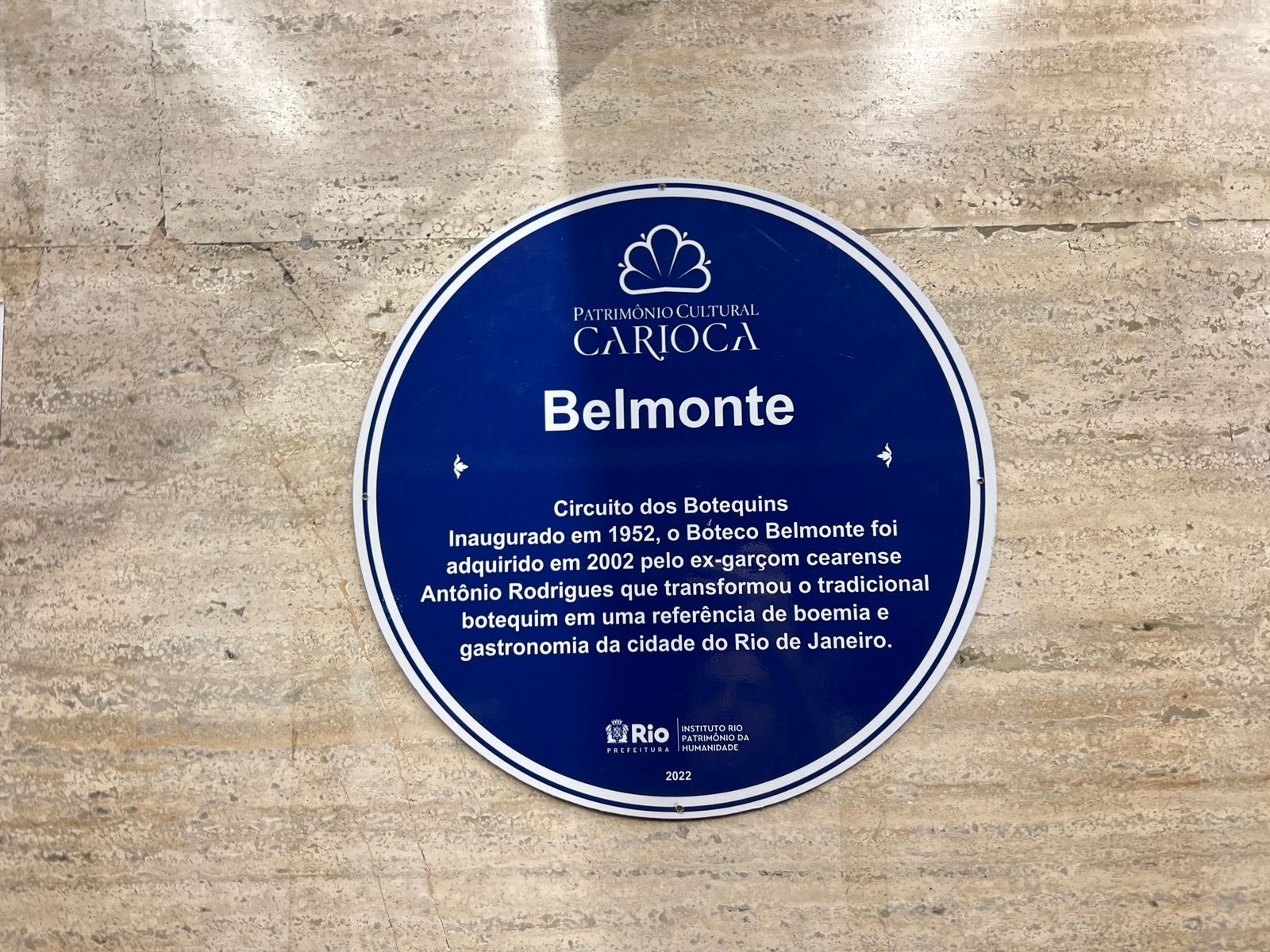 Prefeitura inaugura placa de Patrimônio Cultural Carioca do Boteco ...
