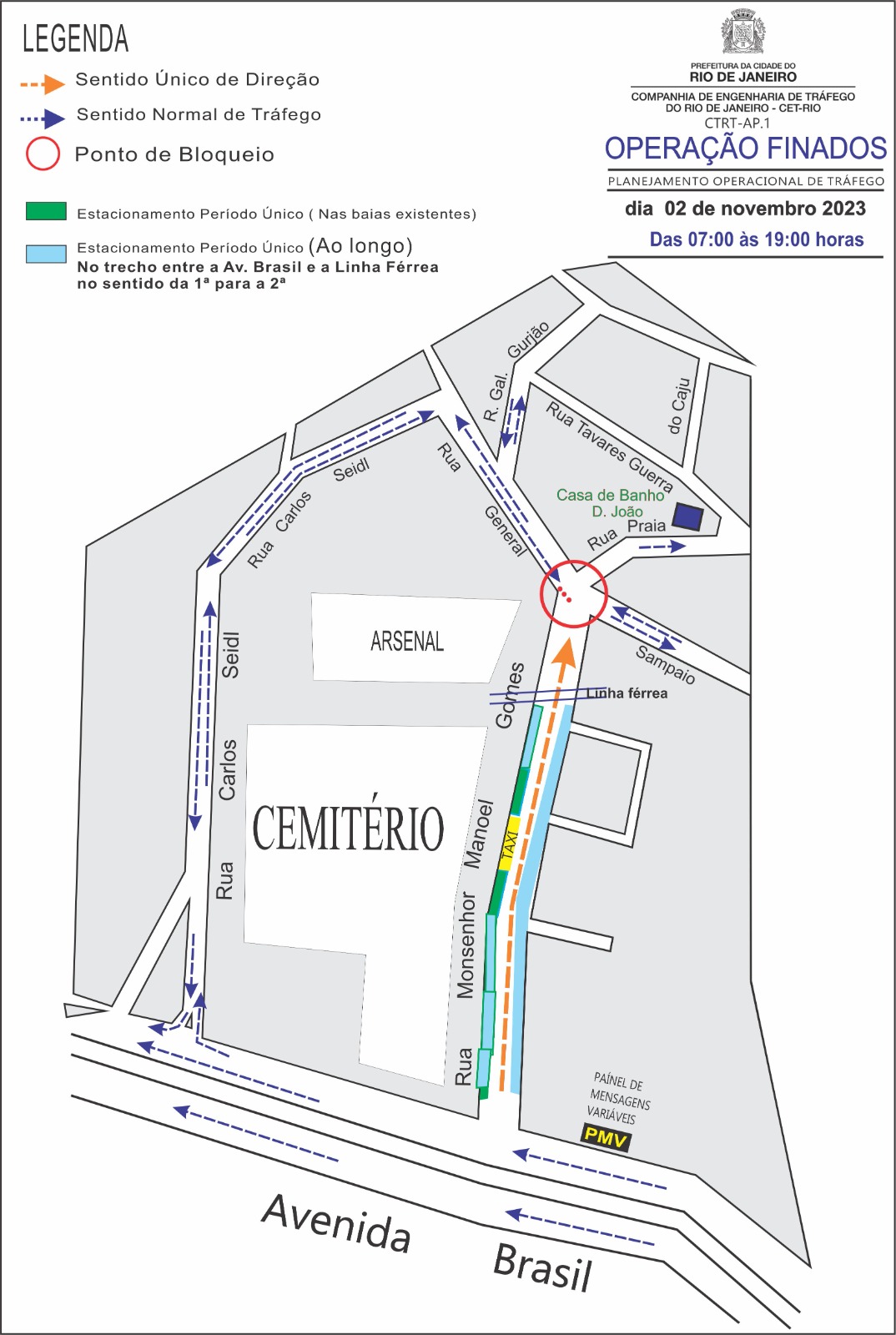 Dia de Finados terá alterações no trânsito próximo a cemitérios –  Departamento de Trânsito