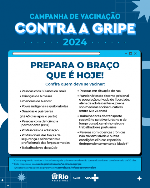 Secretaria de Saúde inicia a campanha de vacinação contra a gripe nos ...