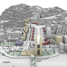 Projeção de como ficará a área do Sambódromo após a demolição do Elevado 31 de Março e requalificação da área